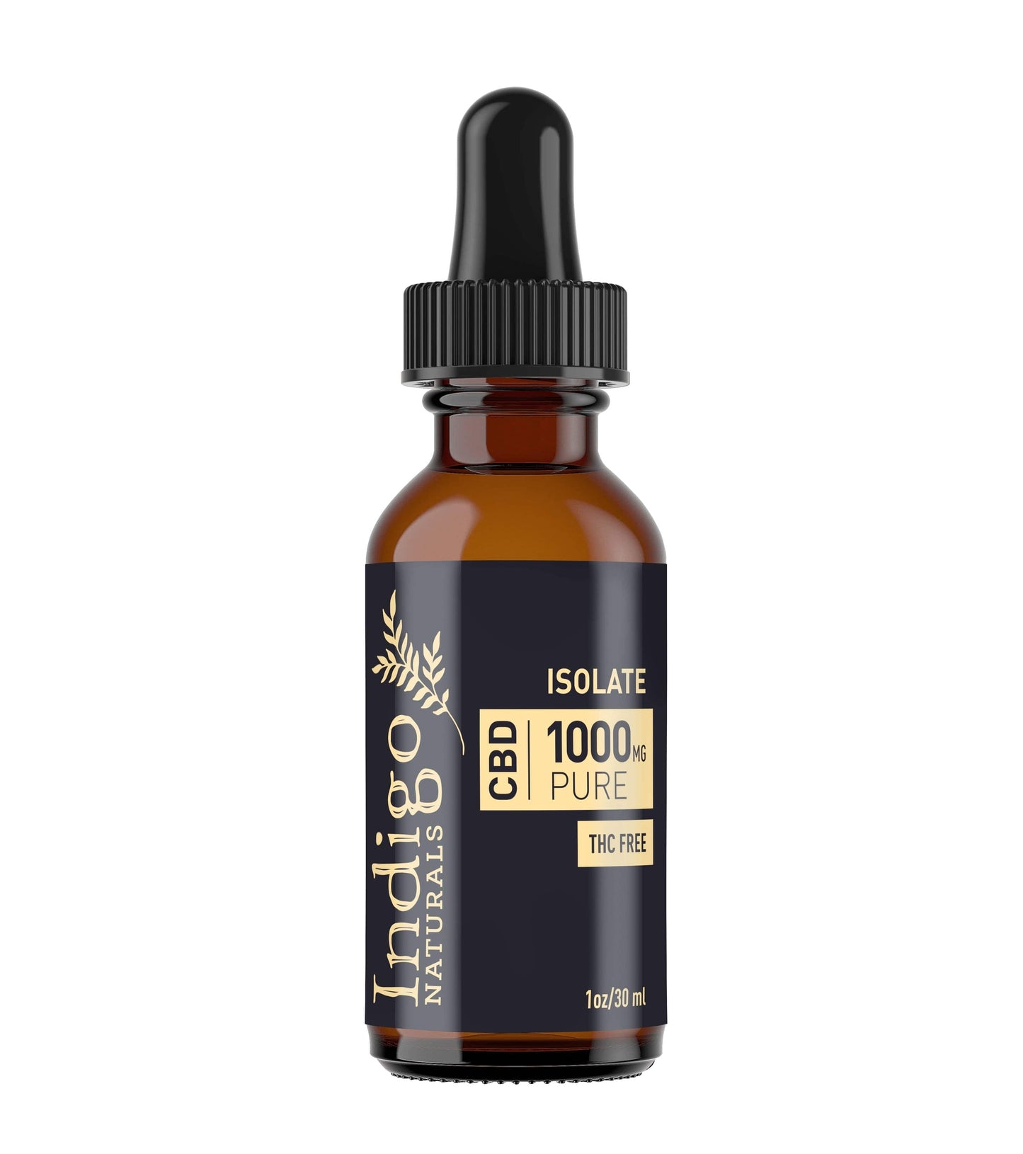 indigonaturals.net Tincture Pure CBD Isolate-1000mg Oil - No THC