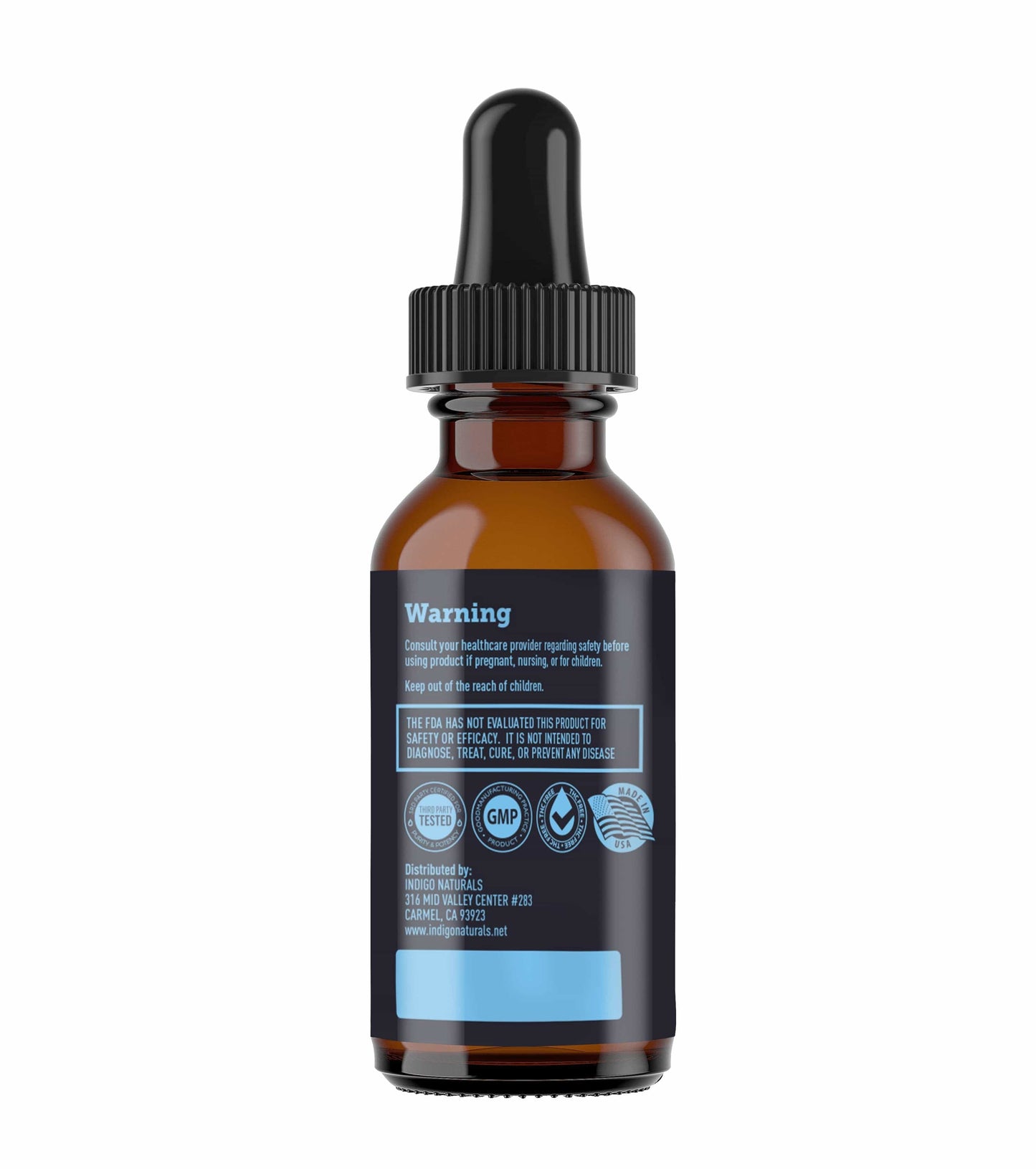 indigonaturals.net Tincture Pure CBD Isolate Oil - 2000mg - No THC