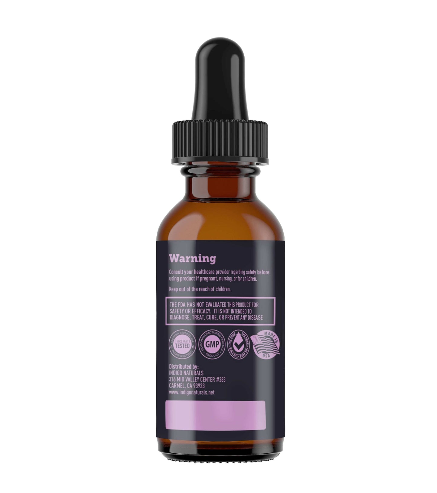 indigonaturals.net Tincture Pure CBD Isolate Oil- 6000mg - No THC