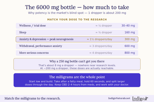 6000 mg CBD bottles - How Much to Take?