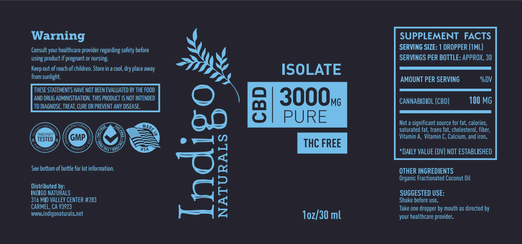 NEW Pure CBD Isolate Oil - 3000mg - No THC